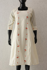 3 panel white cotton aline