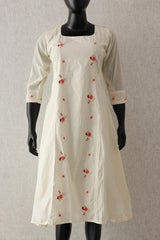 3 panel white cotton aline