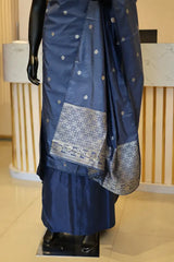 Premium Unstitched Silk Salwar Suit with Intricate Zari Weave