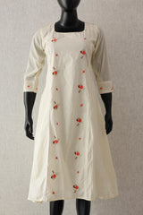 3 panel white cotton aline