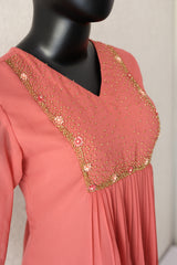 Pleated Aline kurthi