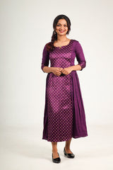 3 panel side pleated aline
