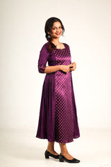 3 panel side pleated aline