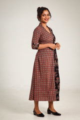 A-line side pleated kurthi
